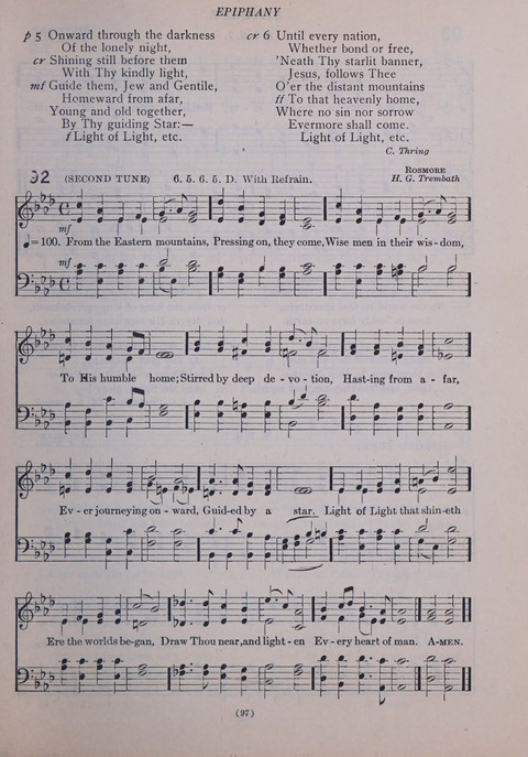 The New Hymnal: as authorized and approved for use by the general convention of the protestant episcopal church in the United States of America in the year of our Lord 1916; together with the ... page 97