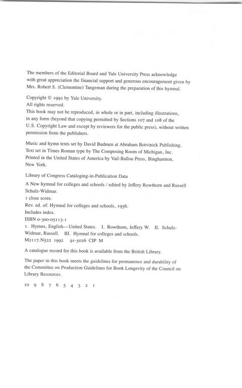 A New Hymnal for Colleges and Schools page iv
