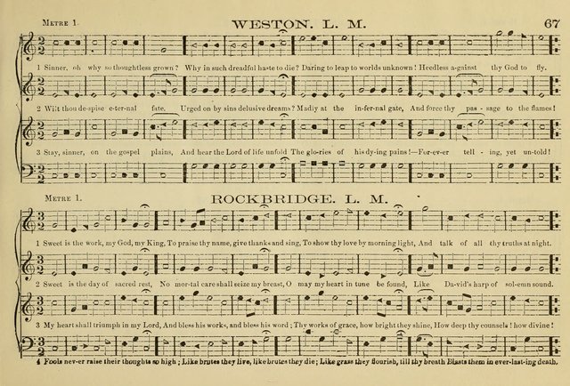The New Harmonia Sacra: a compilation of genuine church music comprising a great variety of metres, harmonized for four voices (Eighteenth Edition) page 28