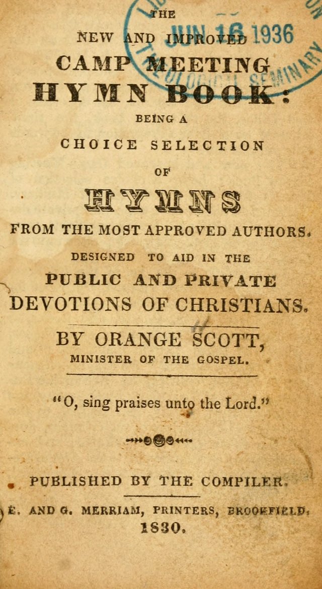 The New and Improved Camp Meeting Hymn Book: being a choice selection of hymns from the most approved authors. Designed to aid in the public and private devotions of Christians page 8