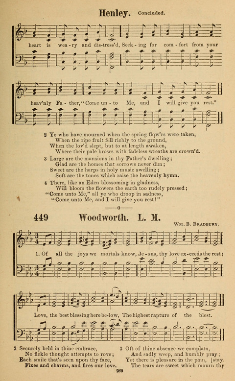 The New Jubilee Harp: or Christian hymns and song. a new collection of hymns and tunes for public and social worship page 269