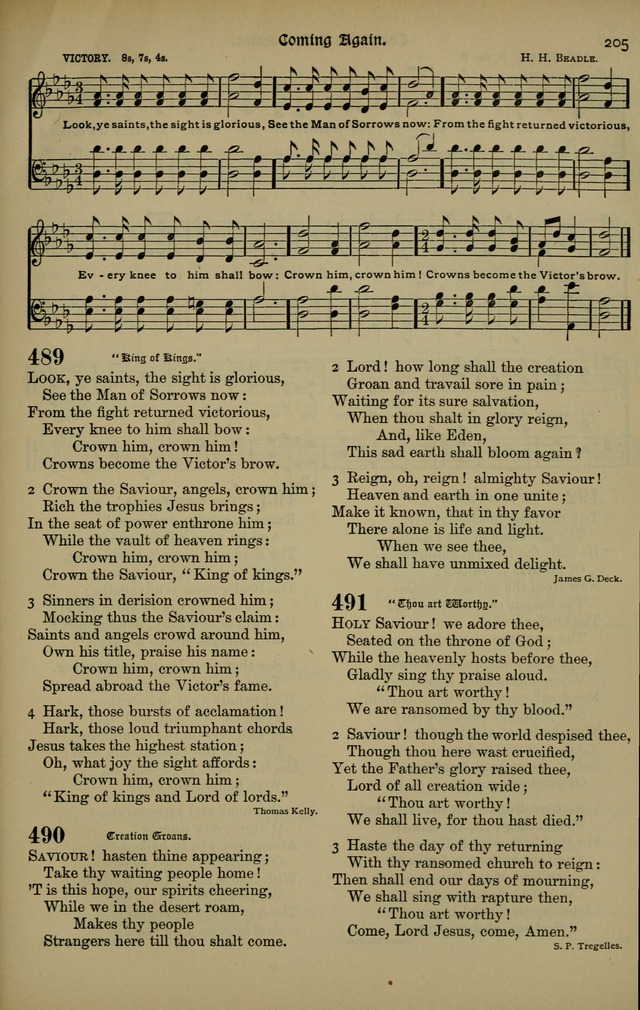 The New Laudes Domini: a selection of spiritual songs, ancient and modern for use in Baptist churches page 205
