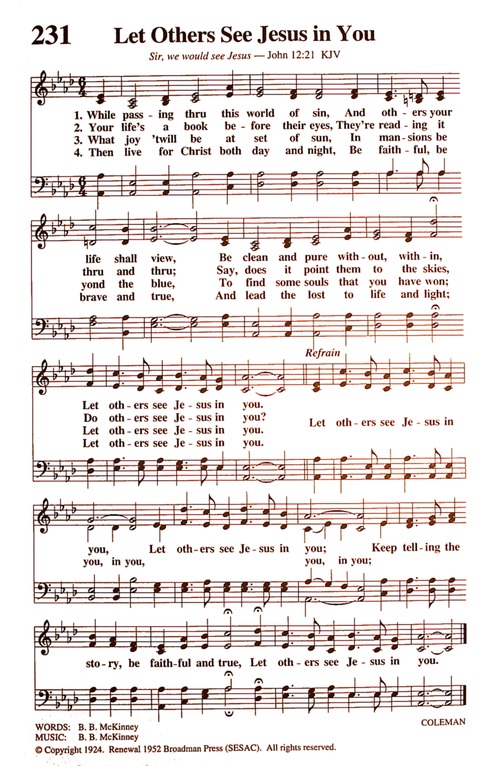The New National Baptist Hymnal (21st Century Edition) page 262