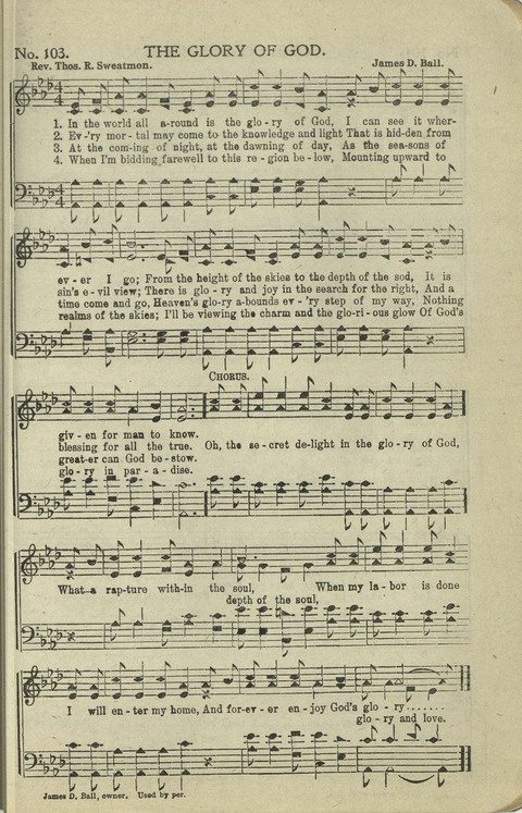 New Perfect Praise: for Sunday-schools, singing-schools, revivals, conventions and general use in Christian work and worship page 103