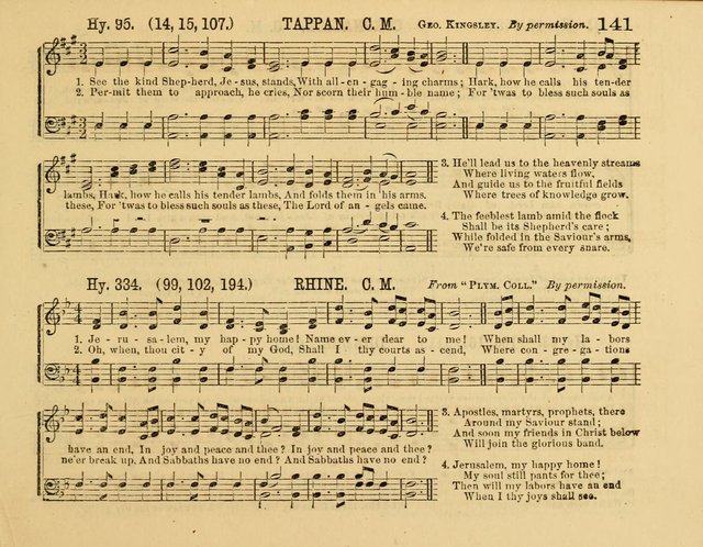 The New Sabbath School Hosanna: enlarged and improved: a choice collection of popular hymns and tunes, original and selected: for the Sunday school and the family circle... page 141