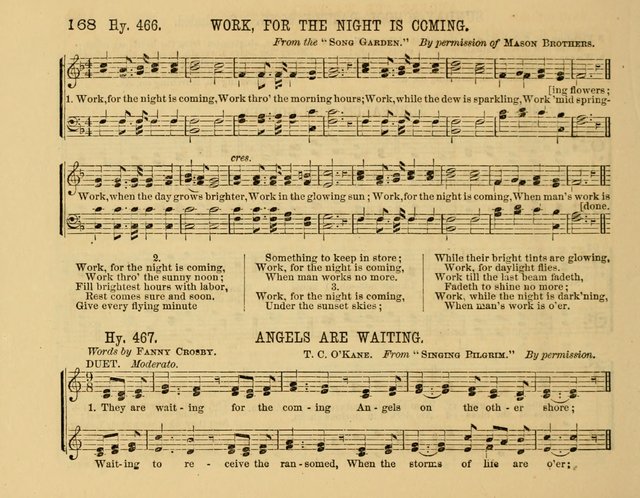 The New Sabbath School Hosanna: enlarged and improved: a choice collection of popular hymns and tunes, original and selected: for the Sunday school and the family circle... page 168