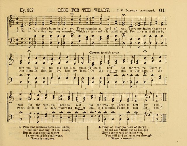 The New Sabbath School Hosanna: enlarged and improved: a choice collection of popular hymns and tunes, original and selected: for the Sunday school and the family circle... page 61