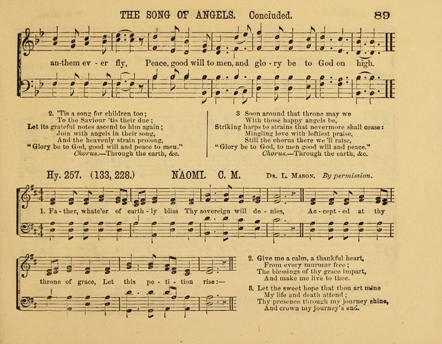The New Sabbath School Hosanna: enlarged and improved: a choice collection of popular hymns and tunes, original and selected: for the Sunday school and the family circle... page 89