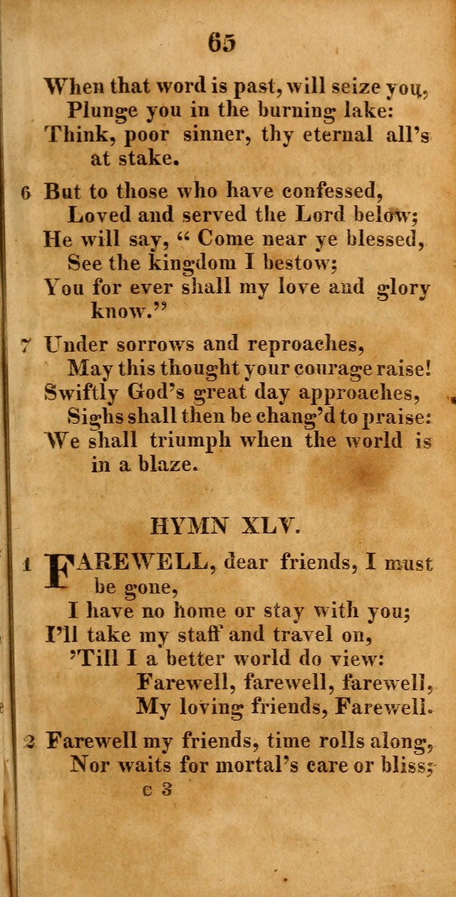 A New Selection of Hymns: compiled from various authors: with a number of original hymns that have never before appeared in print page 65