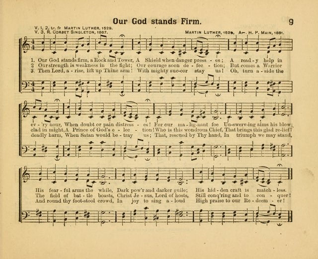 Our Song Book: a collection of songs selected and edited expressly for the Sunday School of the First Baptist Peddie Memorial Church, Newark, N. J. page 8
