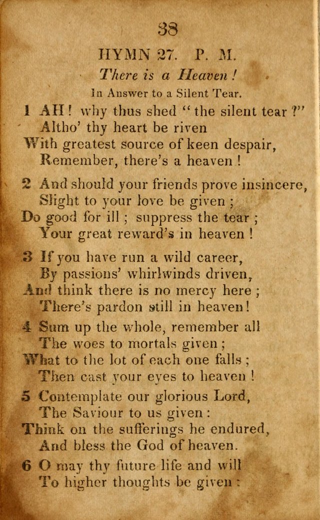 Original and Select Hymns, and Sacred Pindoric Odes., few of which have ever been published (1st. ed.) page 38