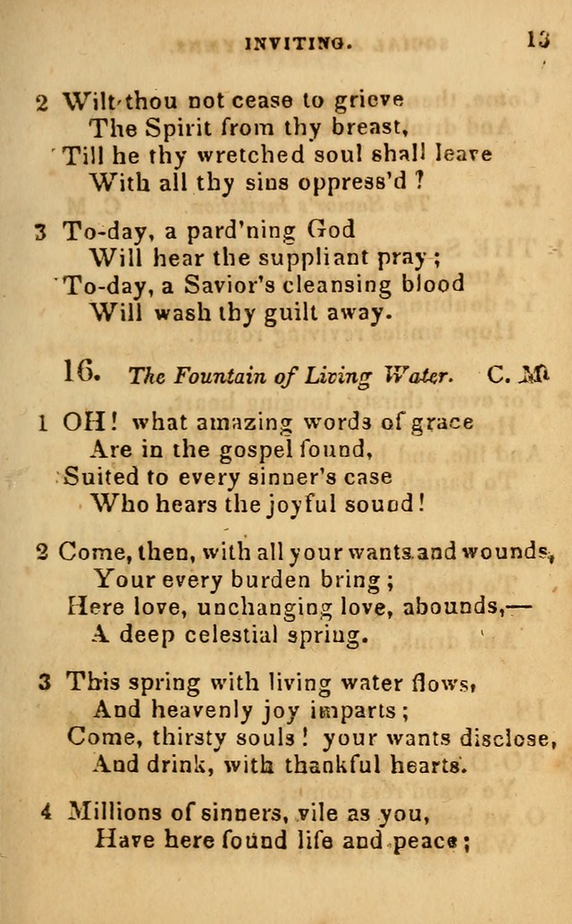 Oberlin social & sabbath school hymn book page 13