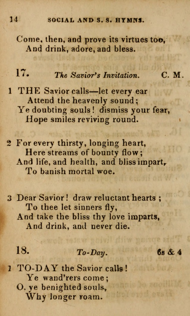 Oberlin social & sabbath school hymn book page 14