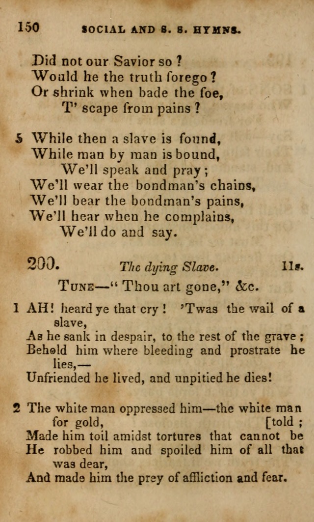 Oberlin social & sabbath school hymn book page 150