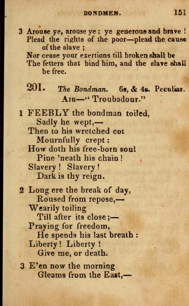 Oberlin social & sabbath school hymn book page 151