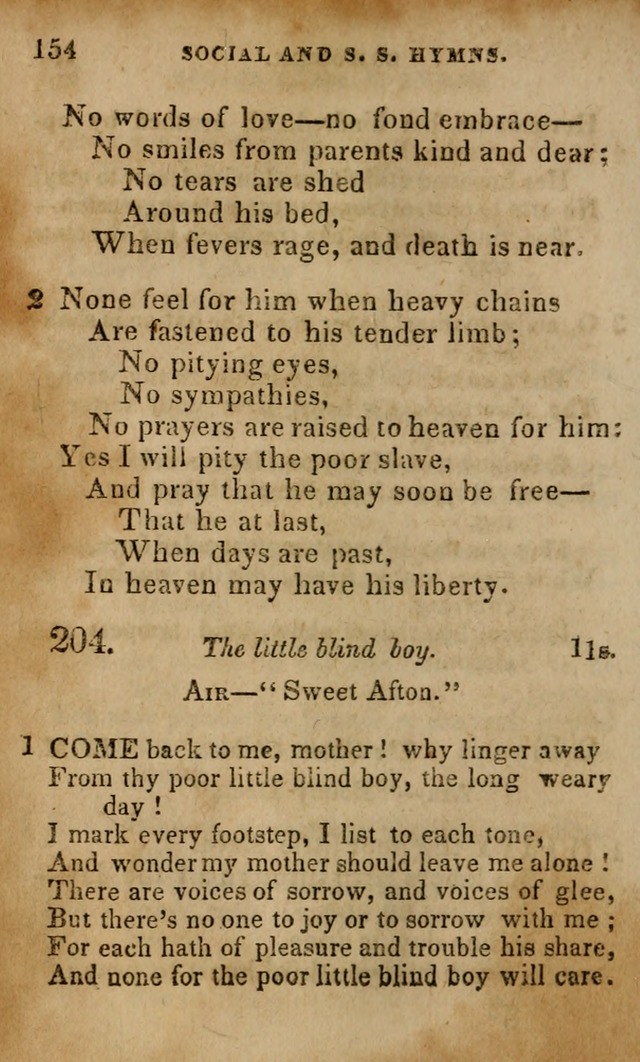 Oberlin social & sabbath school hymn book page 154