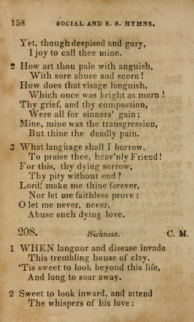 Oberlin social & sabbath school hymn book page 158