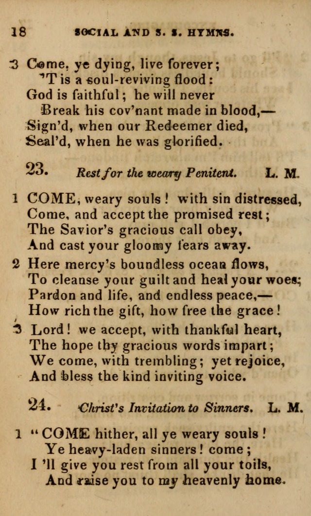 Oberlin social & sabbath school hymn book page 18