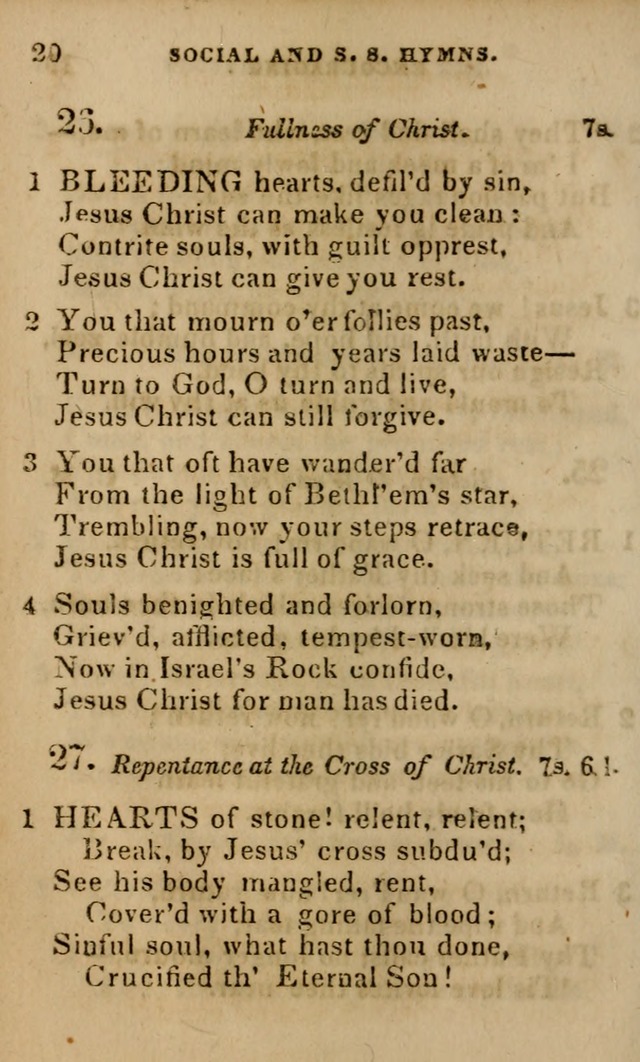Oberlin social & sabbath school hymn book page 20