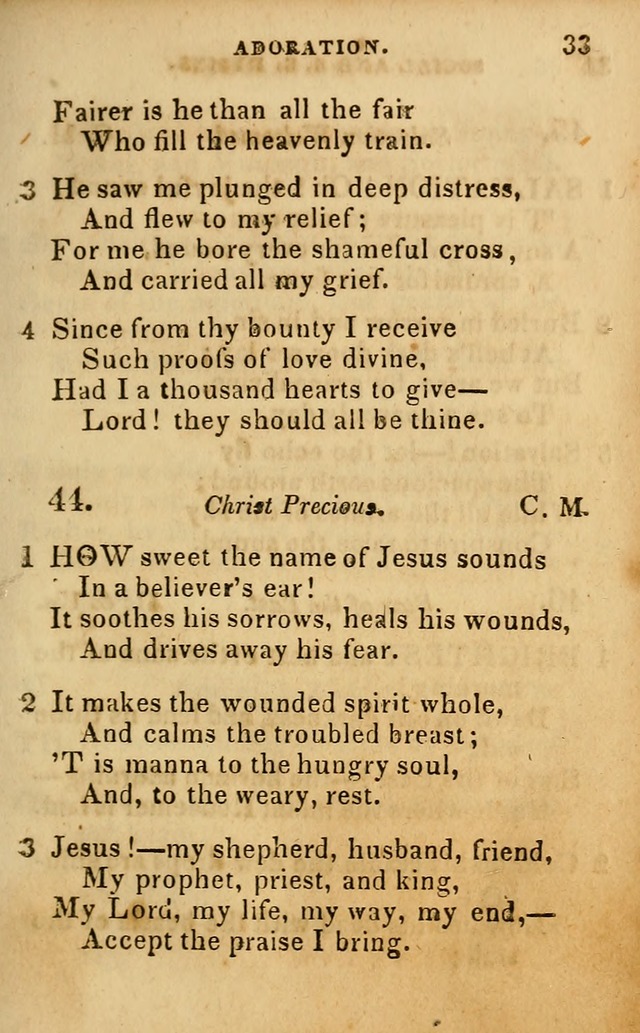 Oberlin social & sabbath school hymn book page 33
