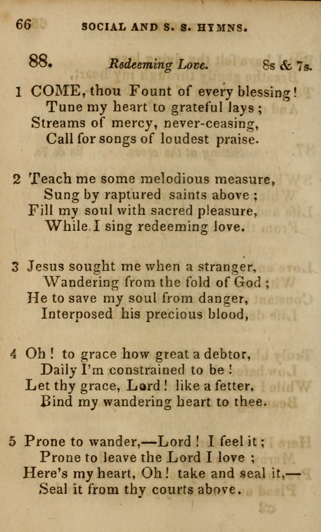 Oberlin social & sabbath school hymn book page 66