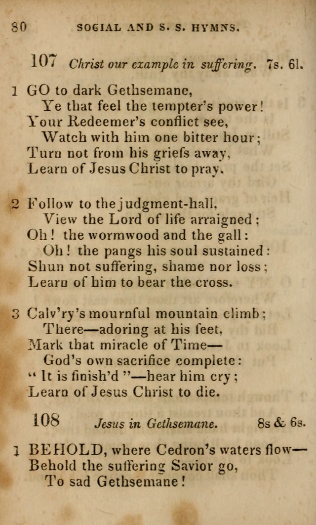 Oberlin social & sabbath school hymn book page 80