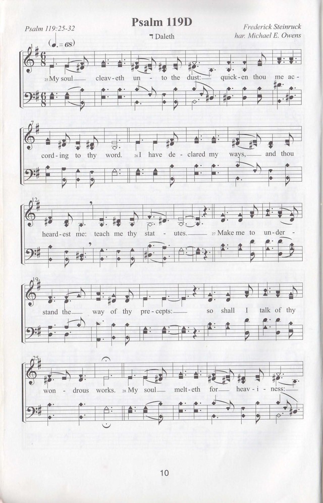 The complete and unaltered text of Psalm 119 from the King James Bible in the form of Musical Settings page 10