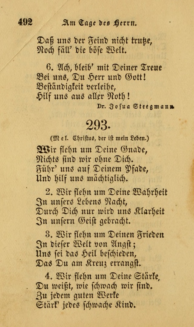 Die Pilgerharfe: eine sammlung evangelischer lieder, für den Gebrauch gläubig getauster Christen und der Gemeinden des Herrn in Nordamerika page 492