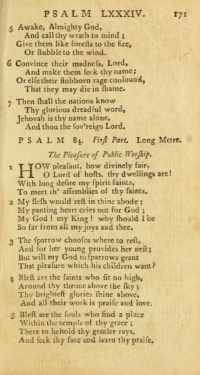 Psalms: carefully suited to the Christian worship in the United States of America: being an improvement of the old versions of the Psalms of David page 147
