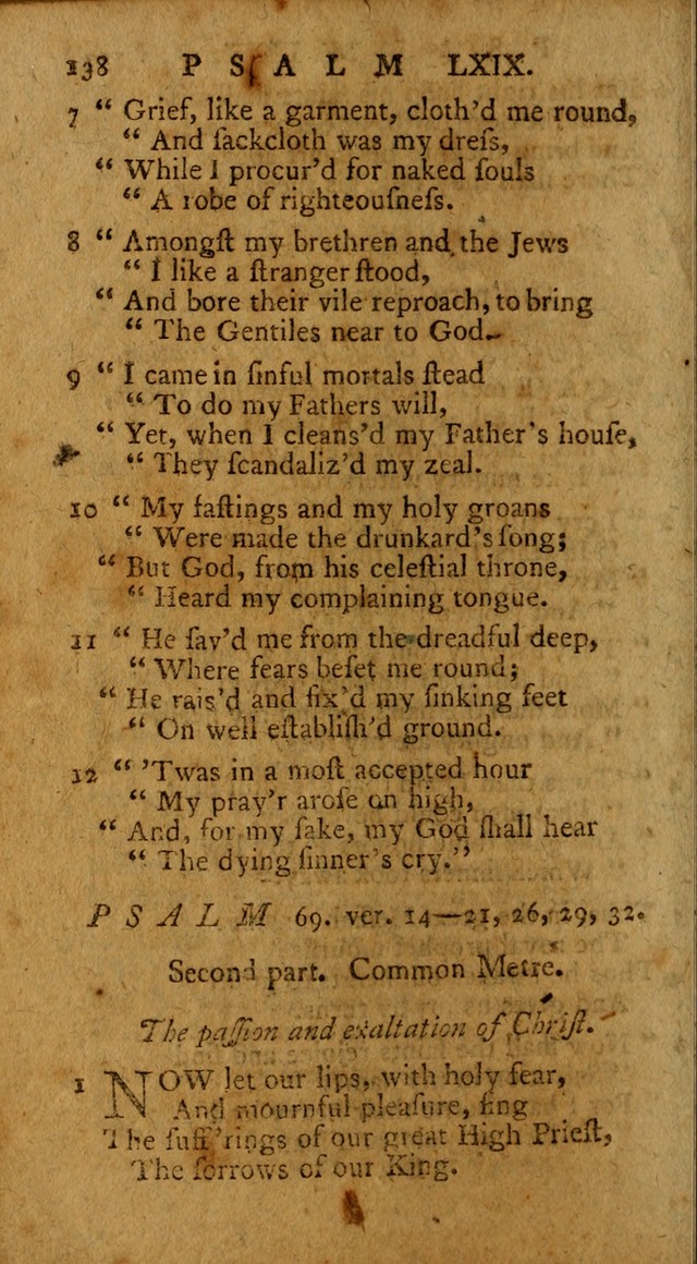 Psalms, carefully suited to the Christian worship in the United States of America: being an improvement of the old version of the Psalms of David ; allowed by the reverend Synod of New York and Philad page 138