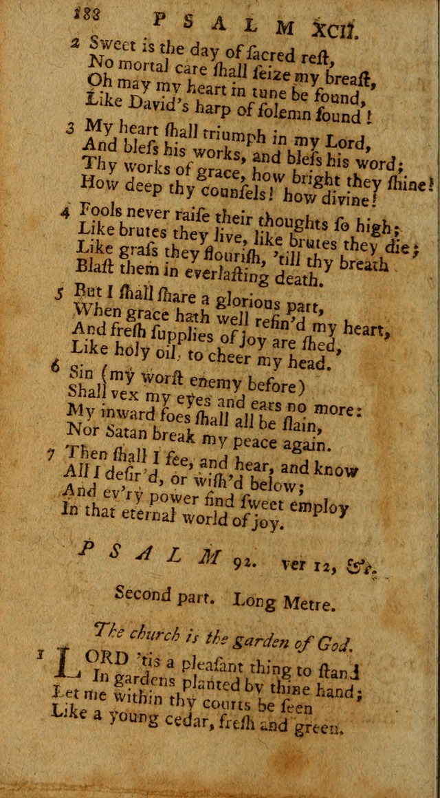 Psalms, carefully suited to the Christian worship in the United States of America: being an improvement of the old version of the Psalms of David ; allowed by the reverend Synod of New York and Philad page 188