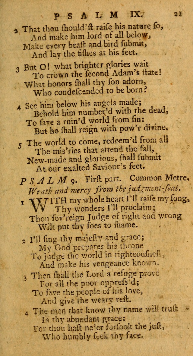 Psalms, carefully suited to the Christian worship in the United States of America: being an improvement of the old version of the Psalms of David ; allowed by the reverend Synod of New York and Philad page 21
