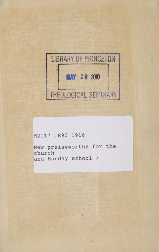 The New Praiseworthy: for the Church and Sunday School page ii