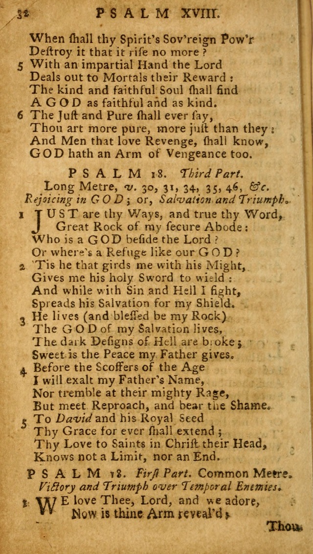 The Psalms of David: imitated in the language of the New Testament, and applied to the Christian state and worship (27th ed.) page 32