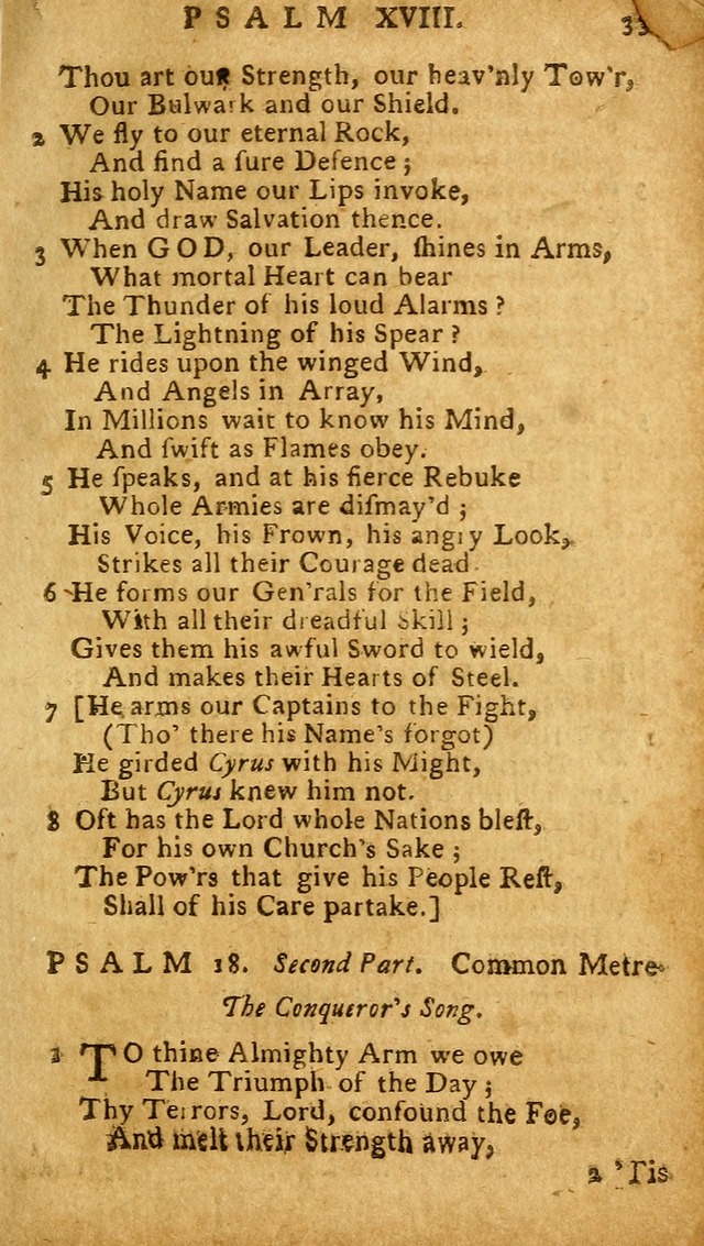 The Psalms of David: imitated in the language of the New Testament, and applied to the Christian state and worship (27th ed.) page 33