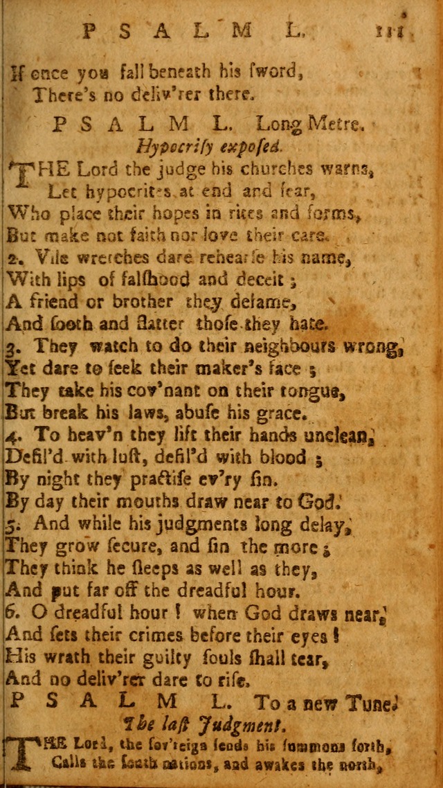The Psalms of David: imitated in the language of the New Testament, and applied to the Christian state and worship page 111