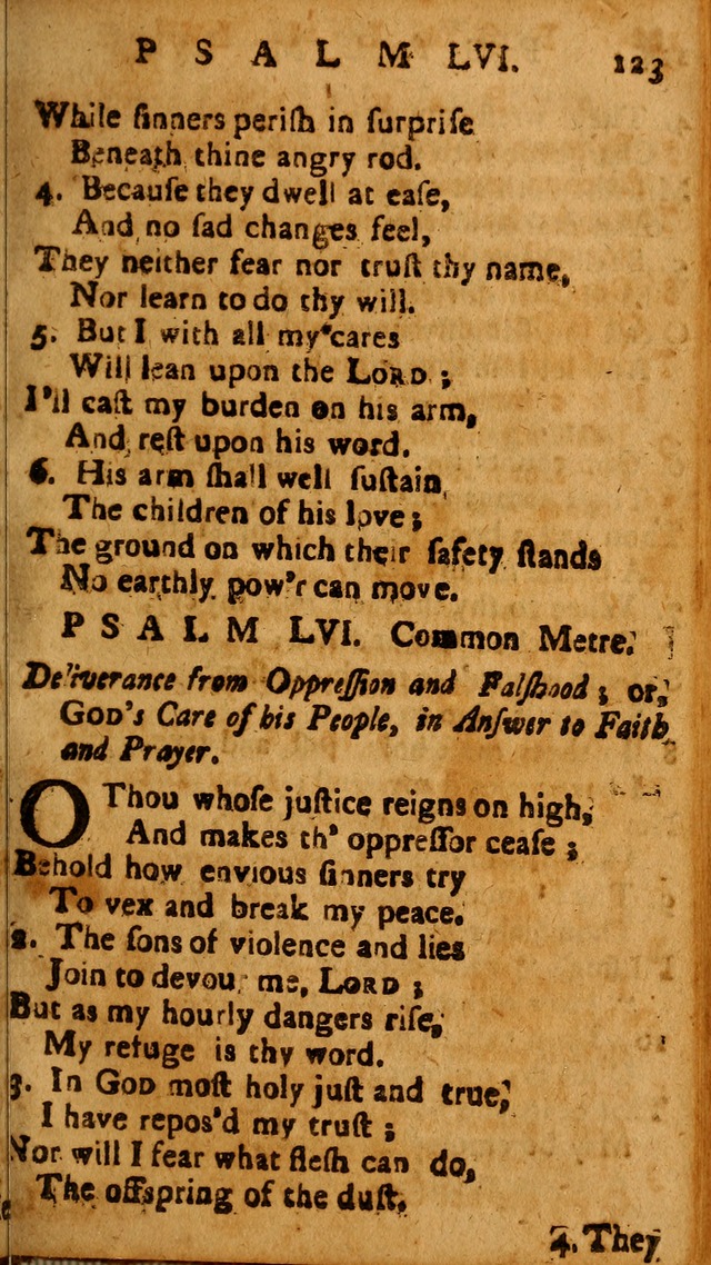 The Psalms of David: imitated in the language of the New Testament, and applied to the Christian state and worship page 123