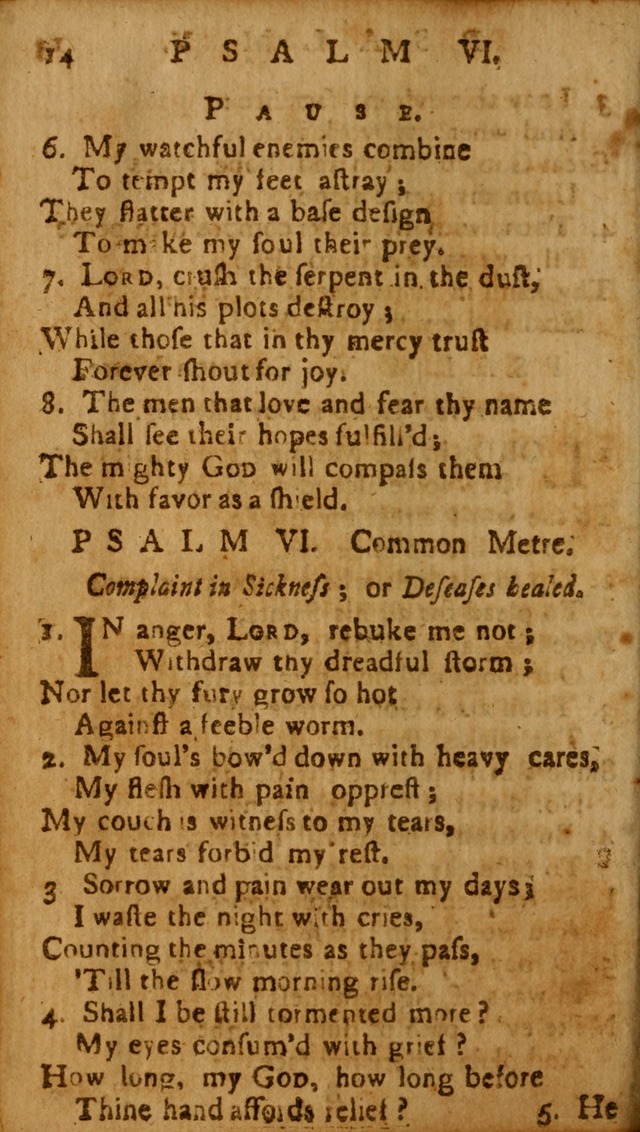 The Psalms of David: imitated in the language of the New Testament, and applied to the Christian state and worship page 14