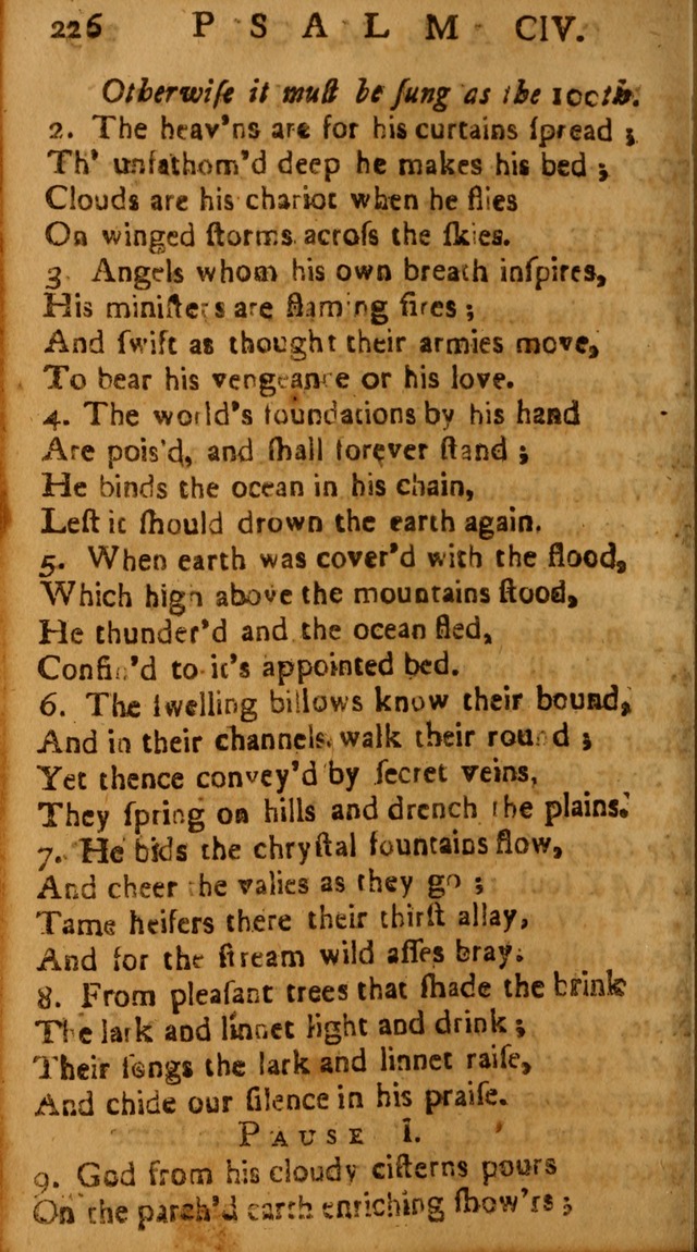 The Psalms of David: imitated in the language of the New Testament, and applied to the Christian state and worship page 226