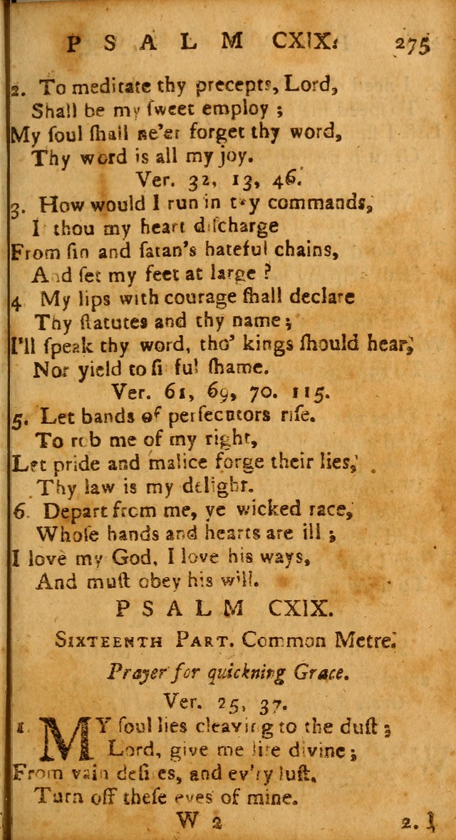 The Psalms of David: imitated in the language of the New Testament, and applied to the Christian state and worship page 275