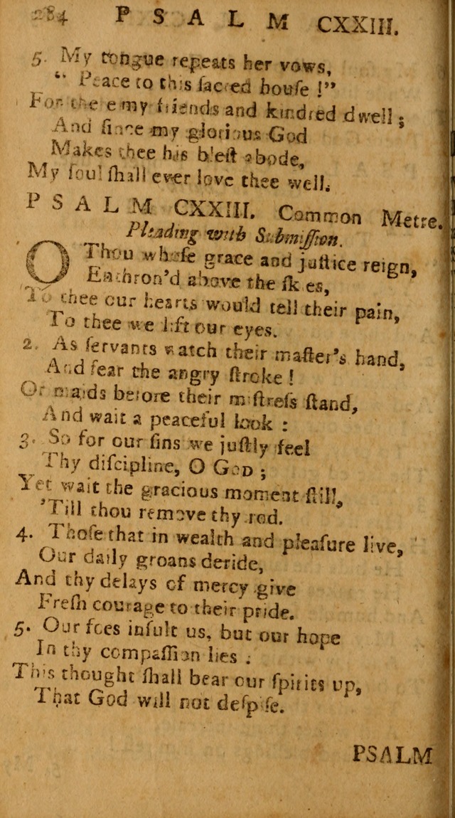The Psalms of David: imitated in the language of the New Testament, and applied to the Christian state and worship page 284