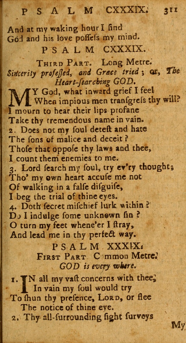 The Psalms of David: imitated in the language of the New Testament, and applied to the Christian state and worship page 311