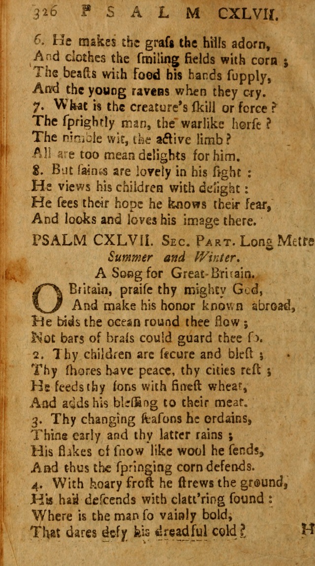 The Psalms of David: imitated in the language of the New Testament, and applied to the Christian state and worship page 326