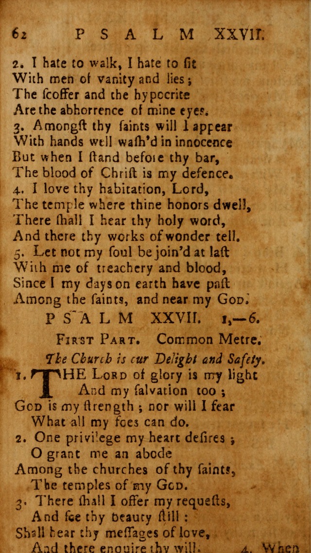 The Psalms of David: imitated in the language of the New Testament, and applied to the Christian state and worship page 62