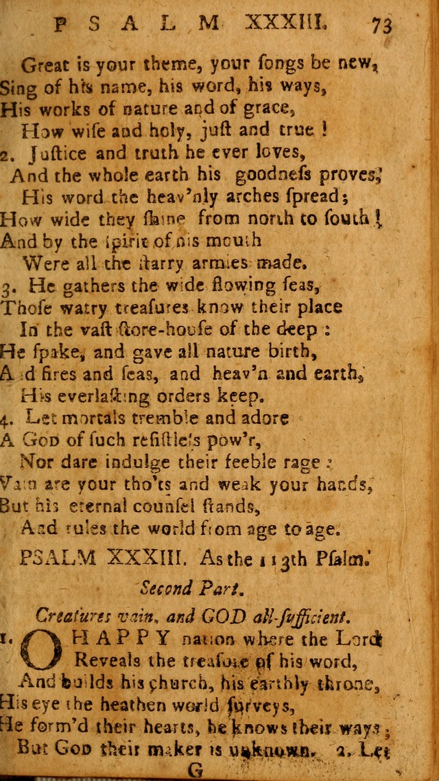 The Psalms of David: imitated in the language of the New Testament, and applied to the Christian state and worship page 73