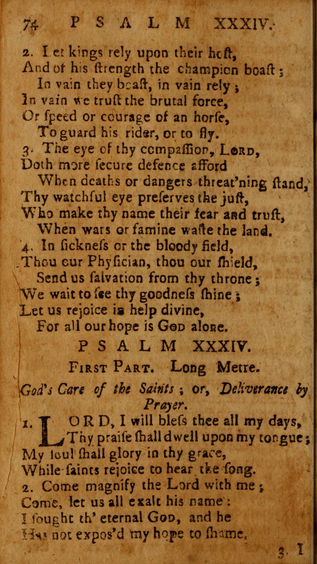 The Psalms of David: imitated in the language of the New Testament, and applied to the Christian state and worship page 74