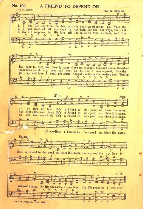 Praise Evangel: for Sunday-schools, revivals, singing-schools, conventions and general use in Christian work and worship page 106