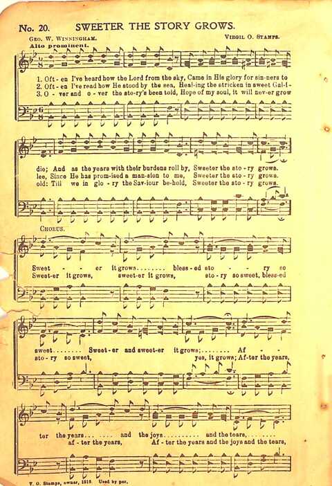Praise Evangel: for Sunday-schools, revivals, singing-schools, conventions and general use in Christian work and worship page 20
