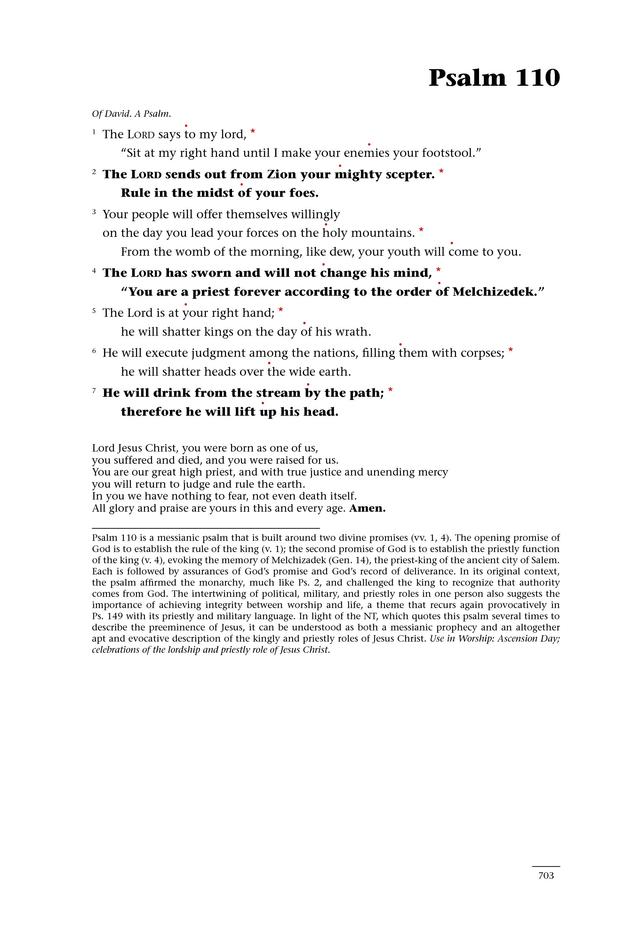 Psalms for All Seasons: a complete Psalter for worship page 705