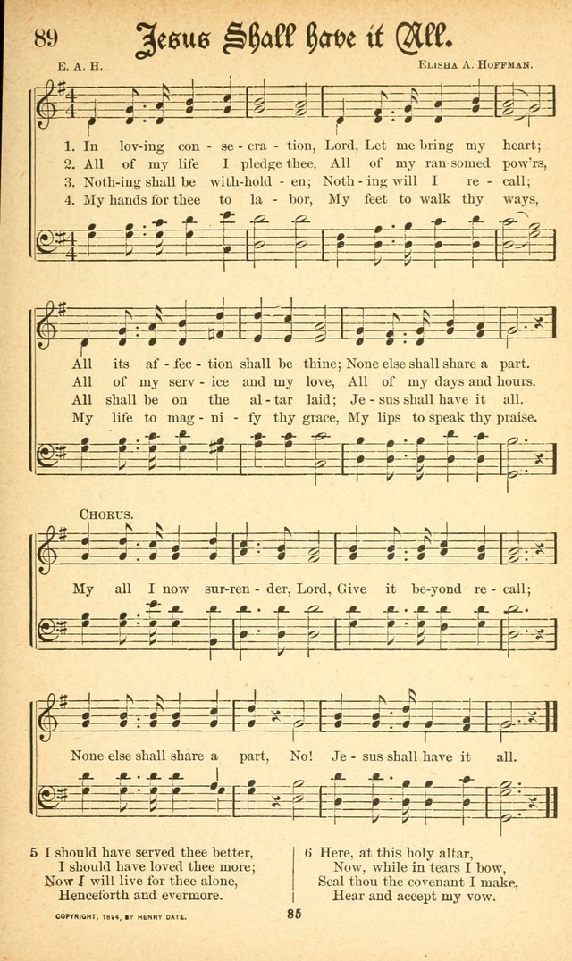 Pentecostal Hymns No. 1: a Winnowed Collection for Evangelistic Services, young people